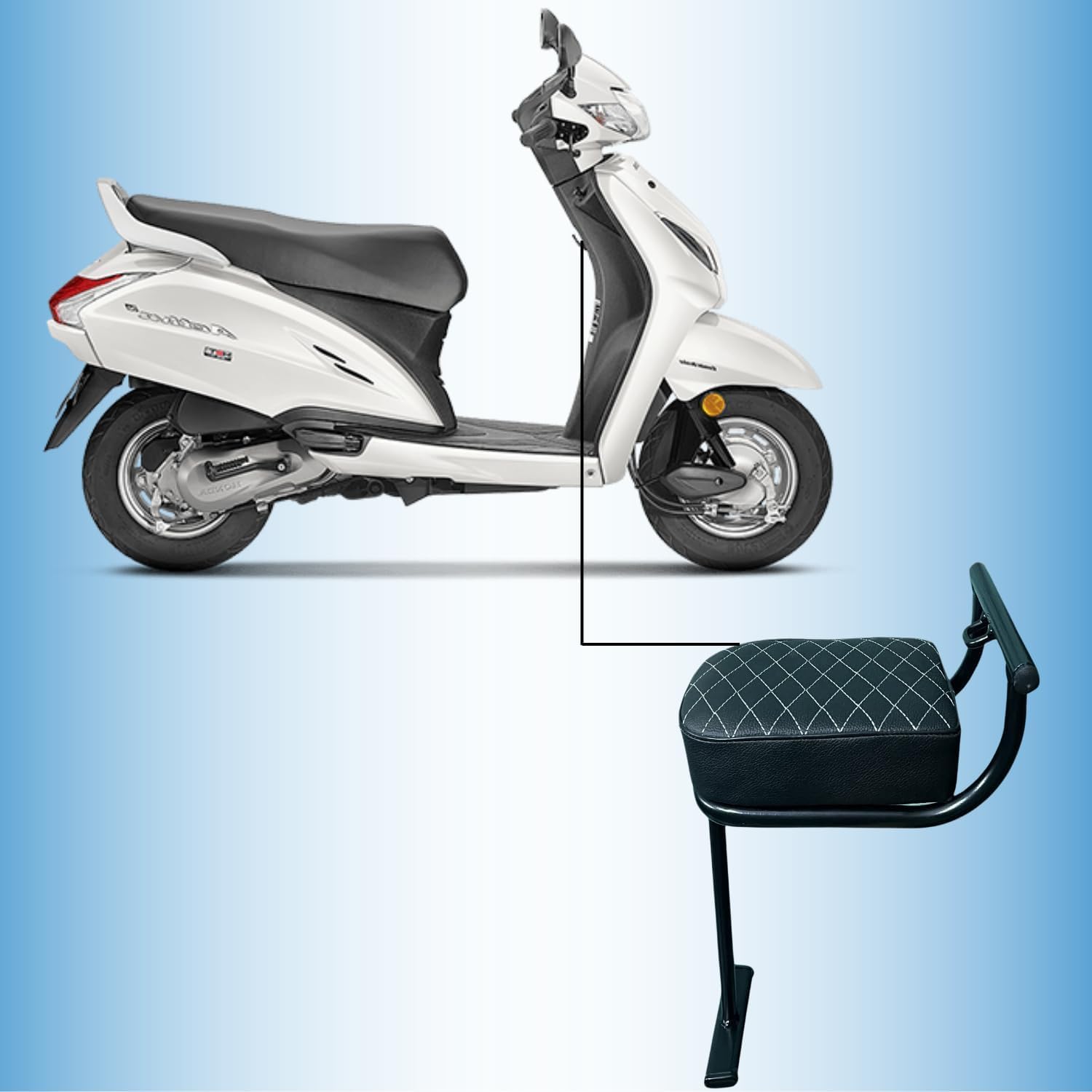 NITYANSH ENTERPRRIES Universal Baby (Child) Seat Front Black for - All Activa, Access, Mestro, Burgmann, & Jupiter-image-9