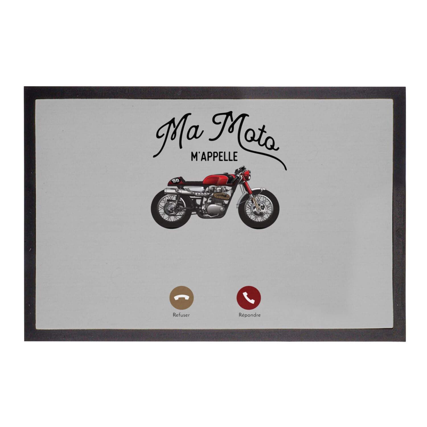 Paillasson Moto m'appelle pour entrée de garage et maison