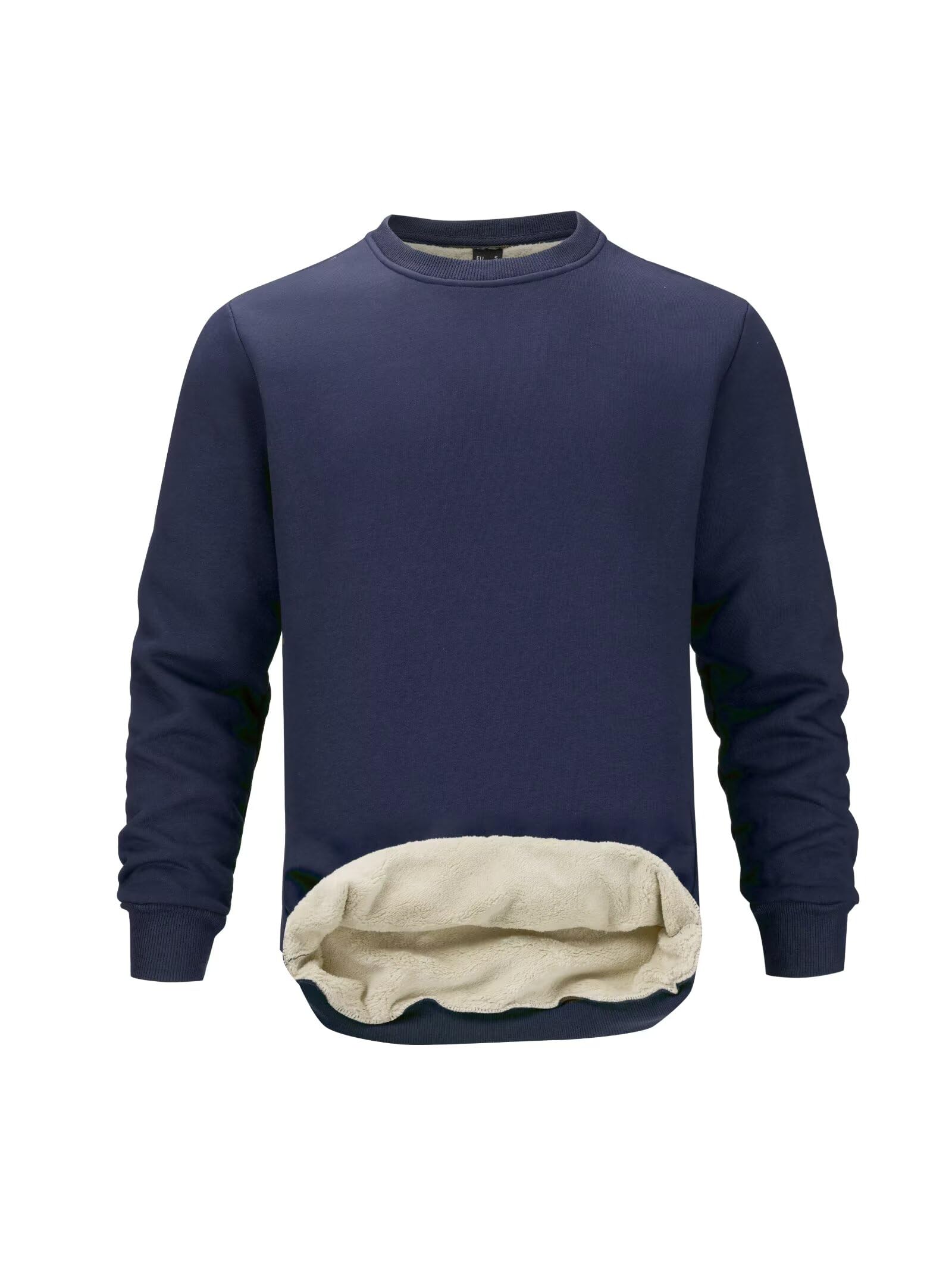 Uomo Felpa Pile Maglione Girocollo Pullover