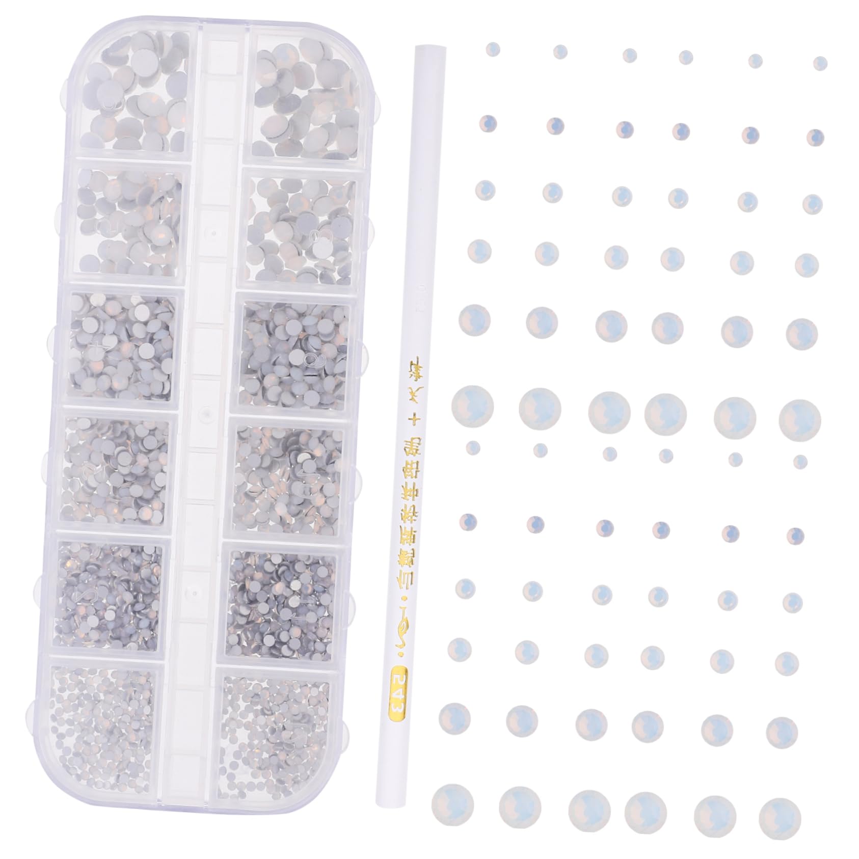 MUCKLILY 12pc Nail Charms Set Fashion Gems Manicure Decorations Jewelry for DIY Nails