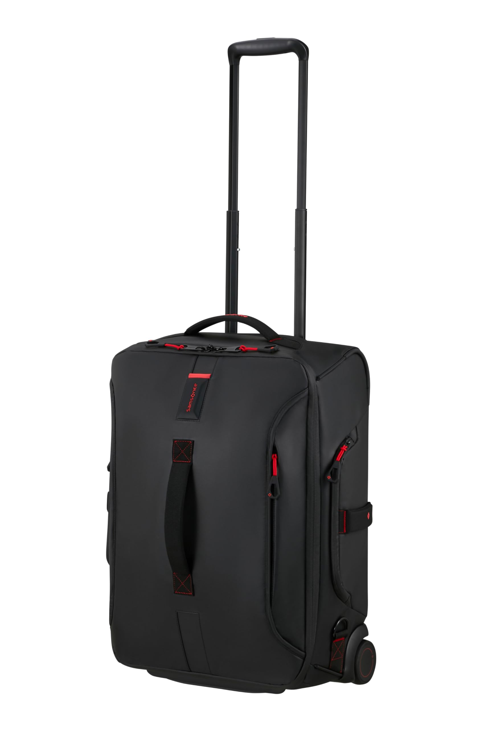 Samsonite Paradiver Light - Bolsa de Viaje con Ruedas y Función Mochila (55 cm), Small, Equipaje de Mano, Repelente al Agua, Ligero, 51L, Negro (Black)