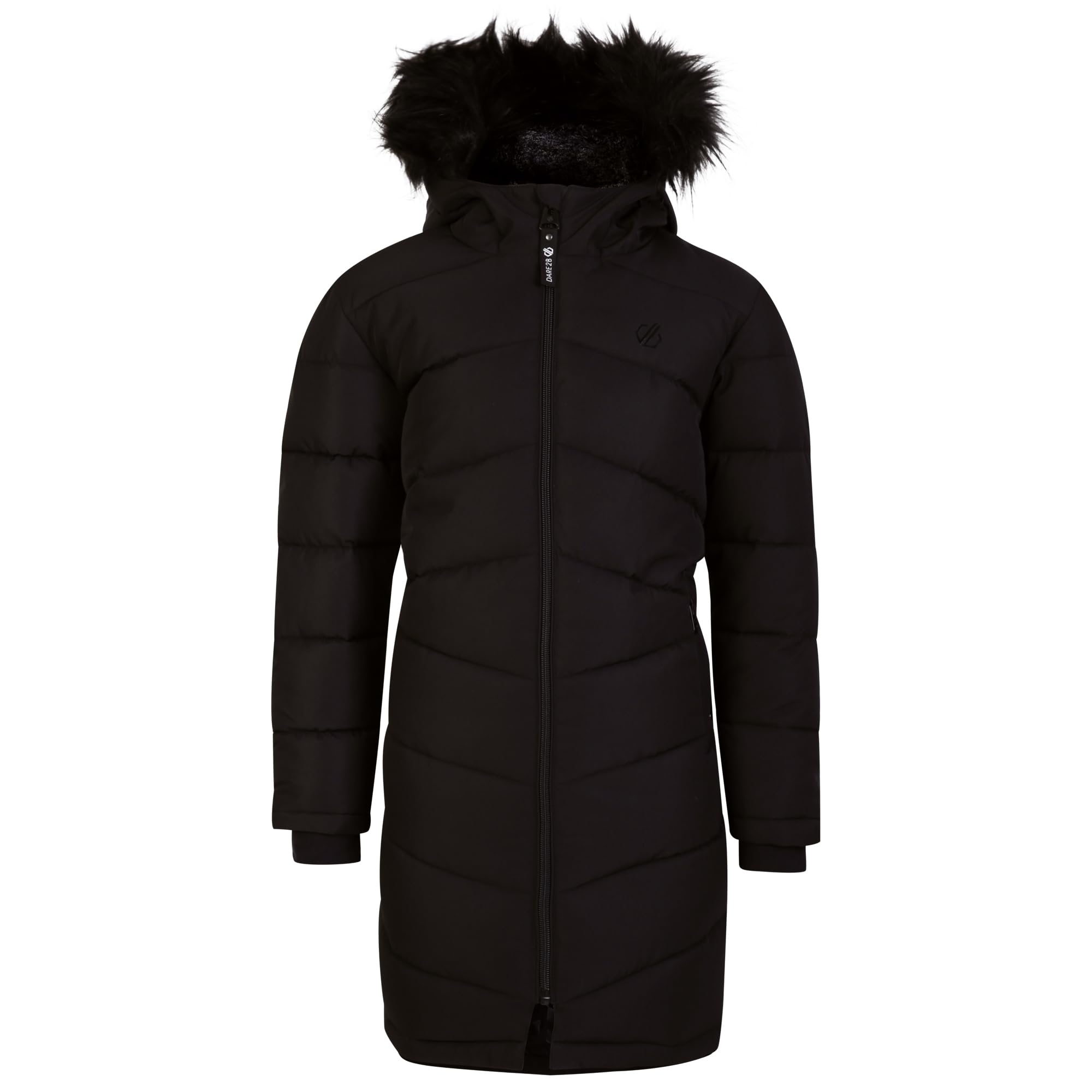 Dare 2b Girls Striking Iii Waterproof Jacket, Black, 9-10 Years UK