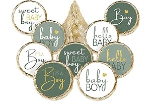 Green Baby Shower Cookies Candy Stickers