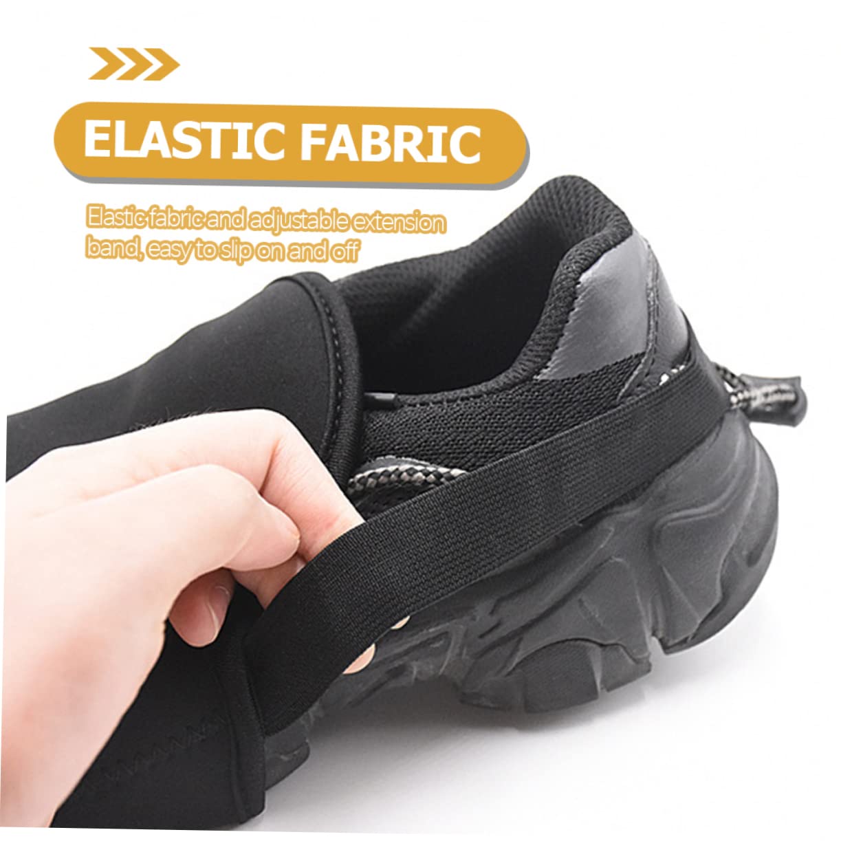 TOYANDONA Überschuhe für Fahrradschuhe Abdeckung hoch Thermik Radfahren Anti- elastikband elastischer guertel warme Überschuhe Fahrradüberschuhe aus Neopren Gummiband Black