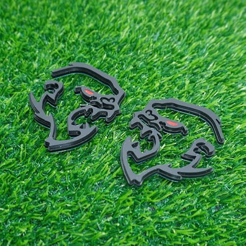Image of 2Pc Gorilla Emblems 3D Badge Decal Sticker Fit for Universal Car Truck Motorcycles (Black Red)