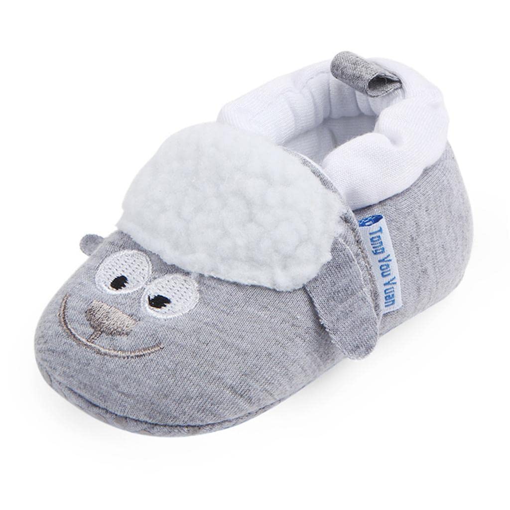 Animal Baby Kids Anti-slip Shoes Boy Girl Cotton Prewalker Sneaker 13cm Gray-image-48