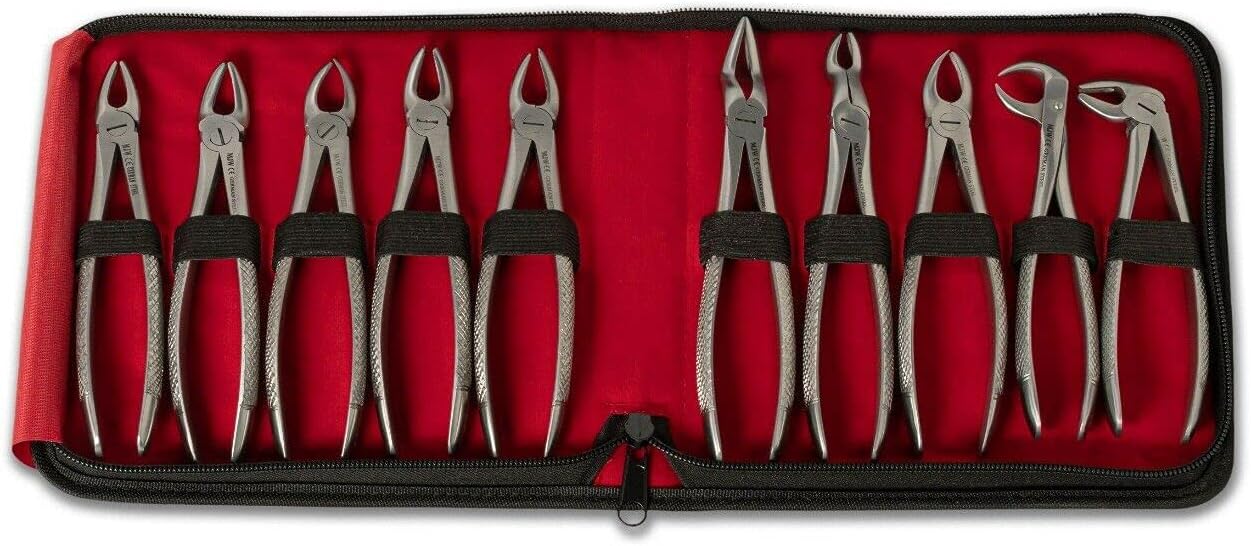 Dental Extraction Forcep 10 Pcs Kit Tooth Extraction Forcep Dental