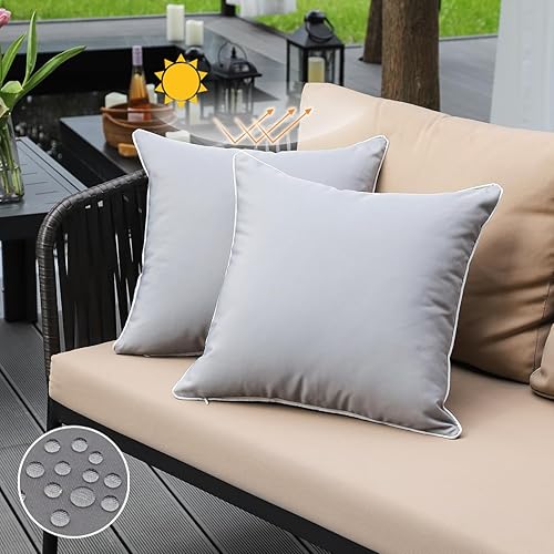 Miniatura 8 de JOJOGOGO Juego de 4 fundas de almohada de Pascua de 20 x 20 pulgadas fundas de almohada decorativas de primavera de conejo morado para decoración de