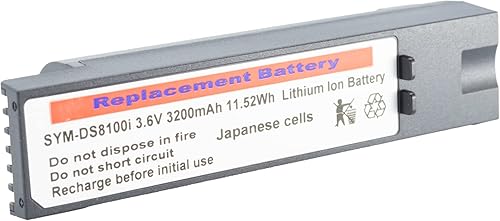 Batería de repuesto para escáneres de código de barras inalámbricos Zebra DS8178, iones de litio recargable de 3200 mAh vida extendida Sustituye a