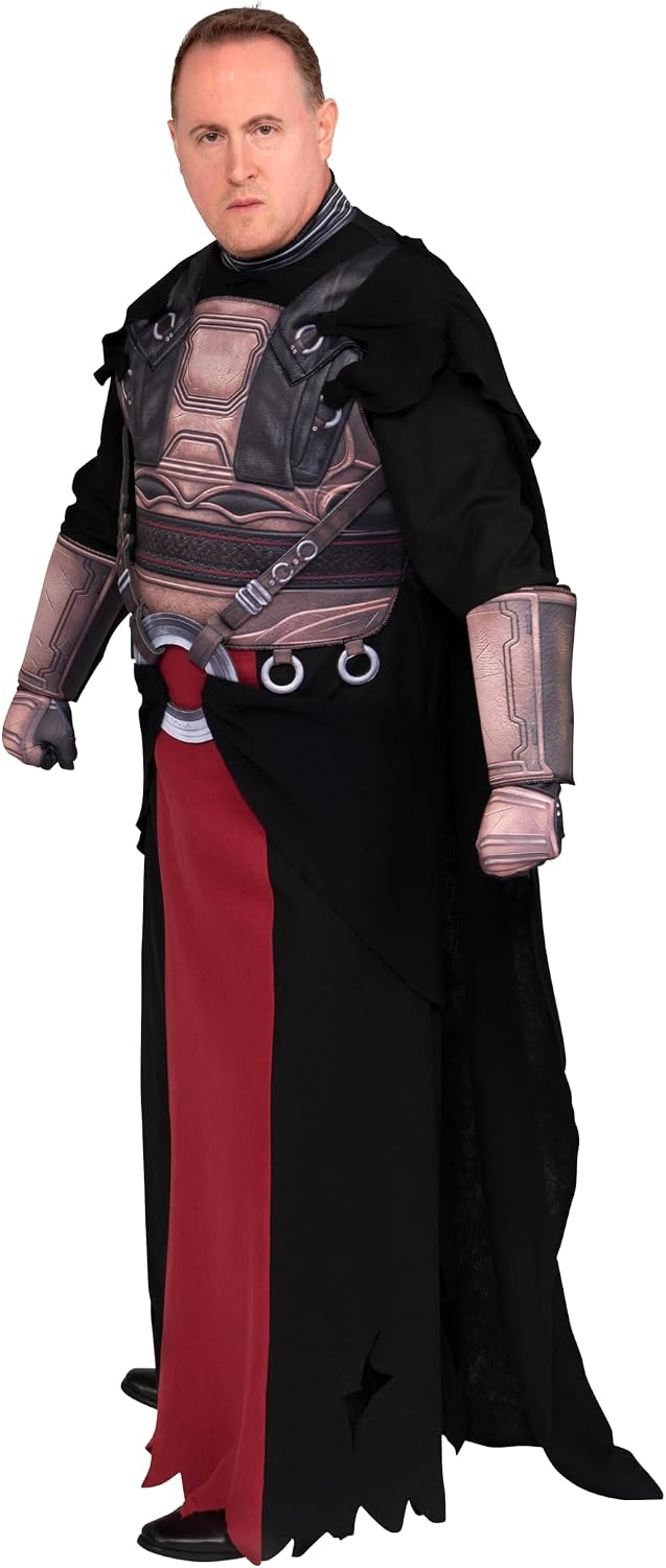 Star Wars Darth Revan Official Adult Halloween Costume - Tunic with Padded Chest Armor, Hip Sash, Gauntlets, and Gloves