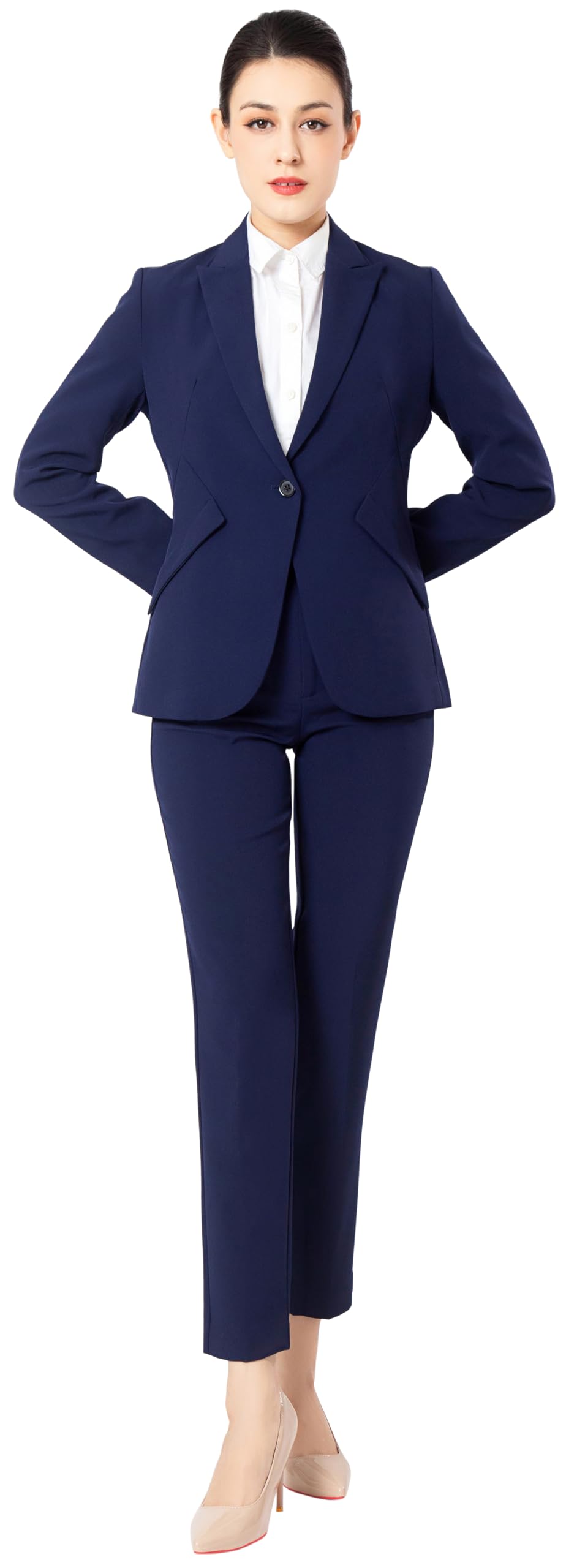 Trajes de pantalón para mujer elegantes de dos piezas, traje de pantalón de 2 piezas para mujer