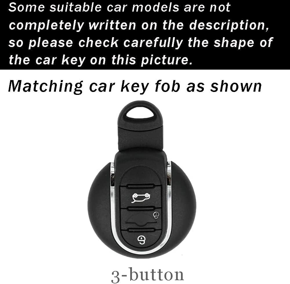 Key Fob Cover Fit For BMW Mini Cooper Soft TPU Keychain Key Case Key Shell Accessories Protector 3 button image 2