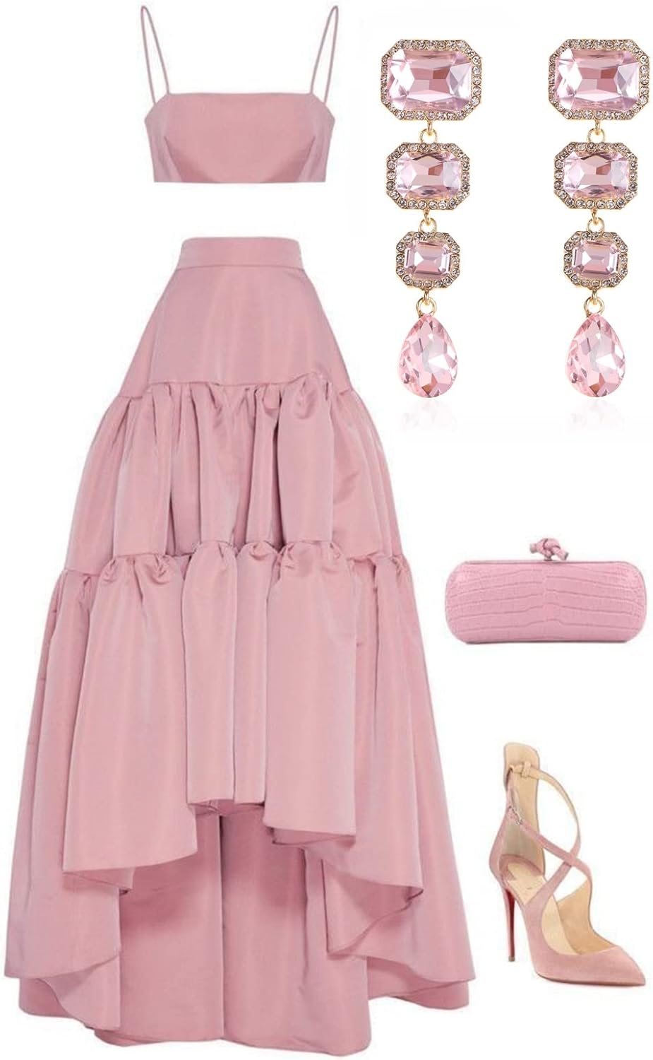 Vintage Rhinestone Drop Dangle Earrings Statement Crystal Dangling Earrings Rectangle Teardrop Chandelier Earrings for Women - Image 7