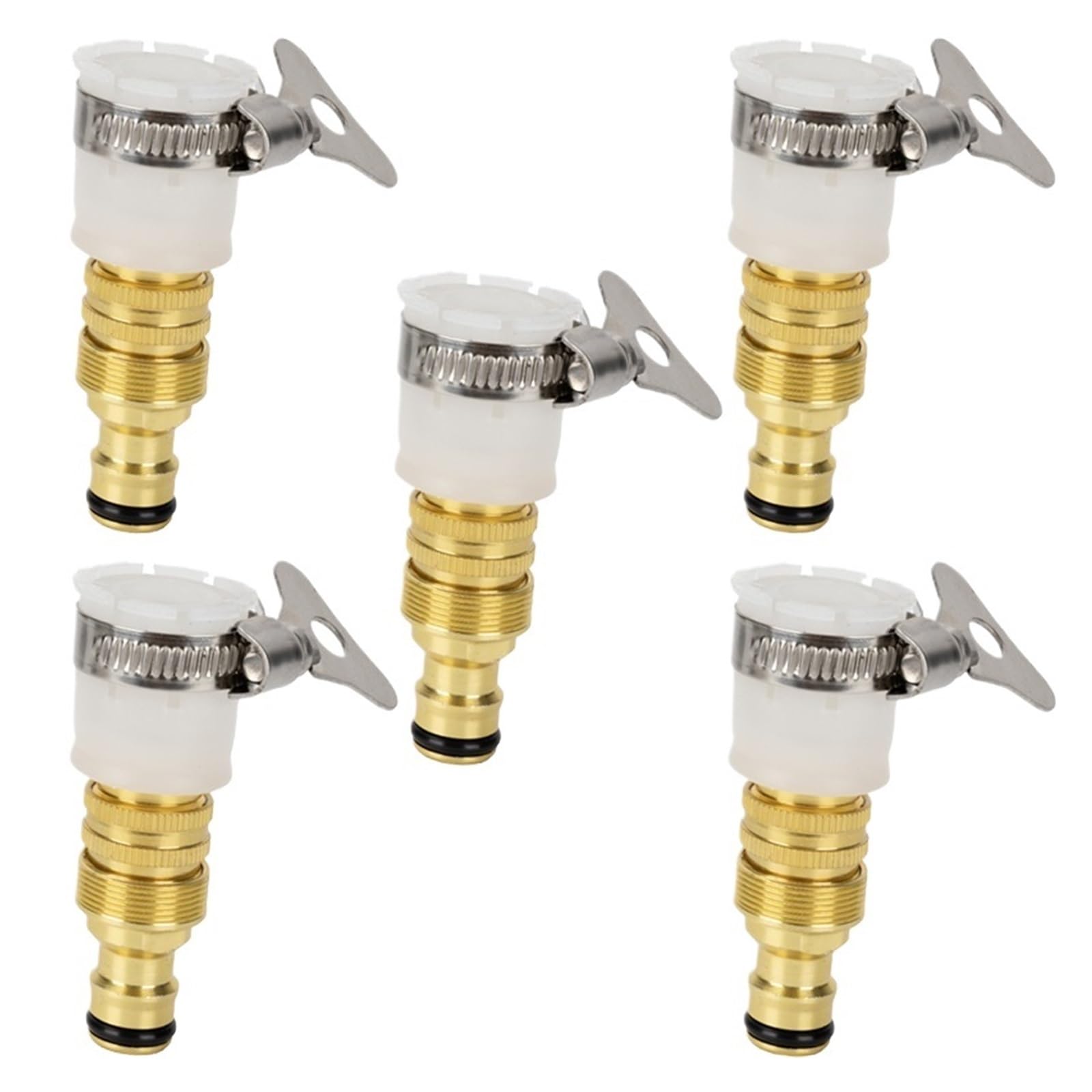 Herramientas de riego for jardín, adaptadores universales for grifo manguera 15-20mm, conector for, adaptador instalación tubería agua(5sets)