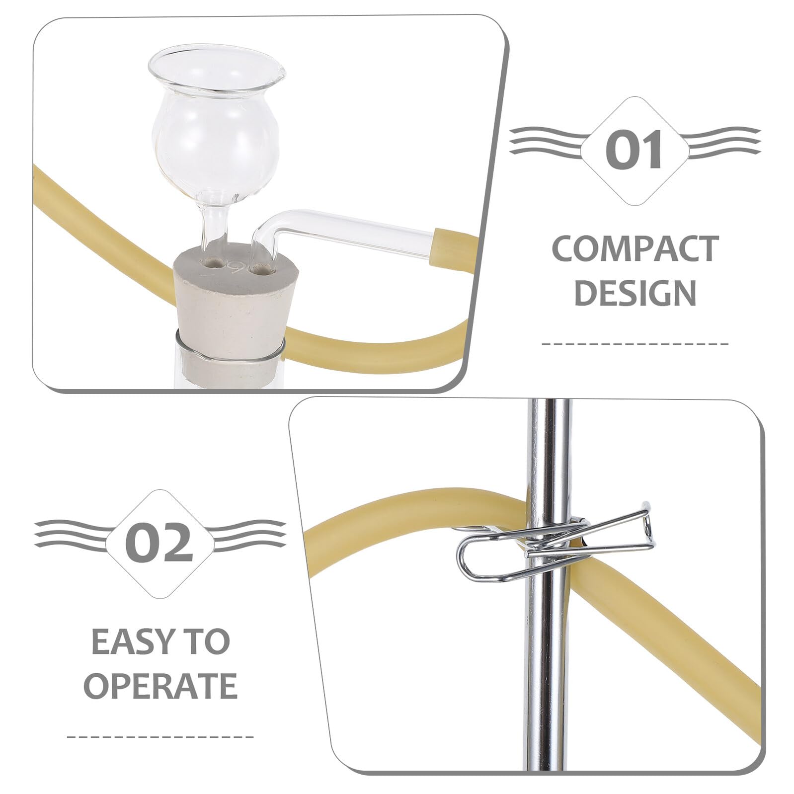 SHINEOFI Kit Laboratorio Chimica per Produzione Gas Idrogeno e Biossido di Carbonio Apparecchio Didattico Compatto e Sicuro per Insegnamento Scientifico Strumento Dimostrativo per Aule