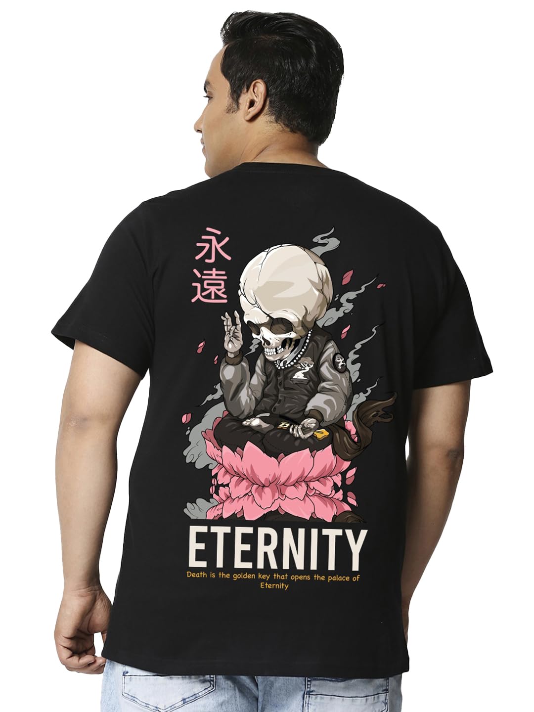 Men's 100% Cotton Graphic Print Regular Fit Round Neck Plus Size T-Shirt-image-40