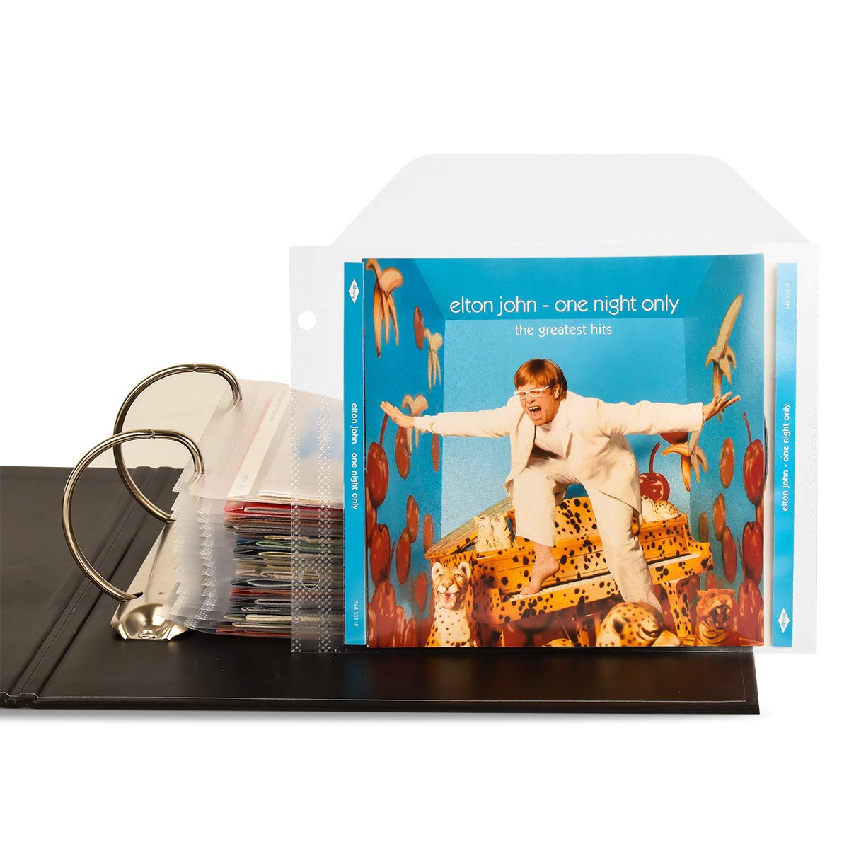 3L Es 10294 - Funda para Almacenaje de CD y Carátula con taladros para archivo, transparentes, 100 unidades