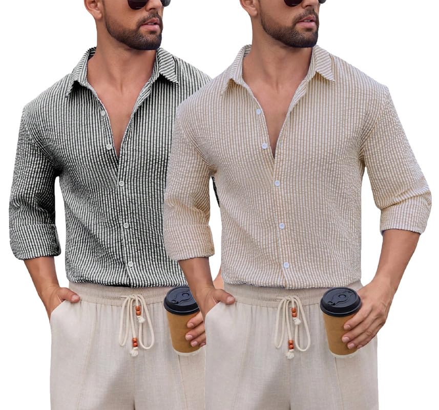 Image of Lymio Men Shirt || Striped Shirt for Man || Full Sleeve || Casual Style (Packs Also Available) (Crush-Lining-New)