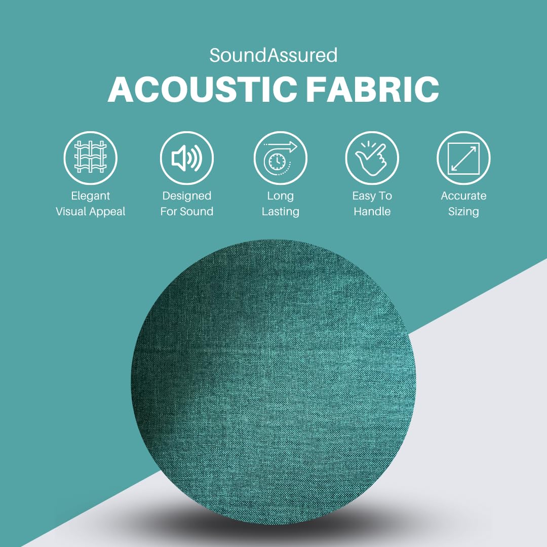 SoundAssured Tela acústica, tela acústicamente transparente para hacer paneles acústicos, panel de sonido para bricolaje, tela acústica (verde oscuro)