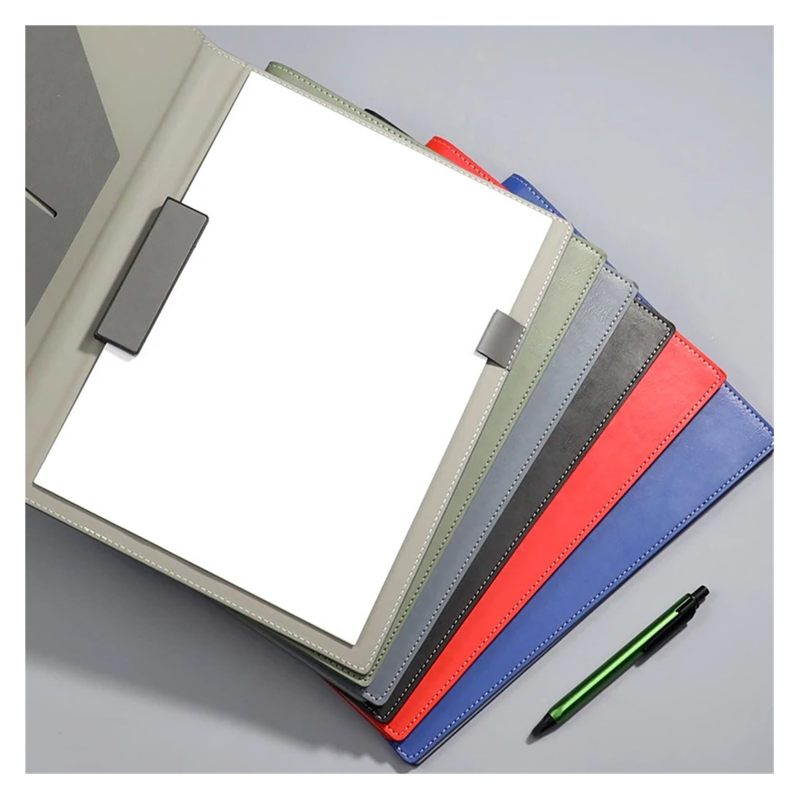 Porta documentos de carpeta comercial A4 for contratos, informes y menús, libro datos del organizador archivos Office(RED)