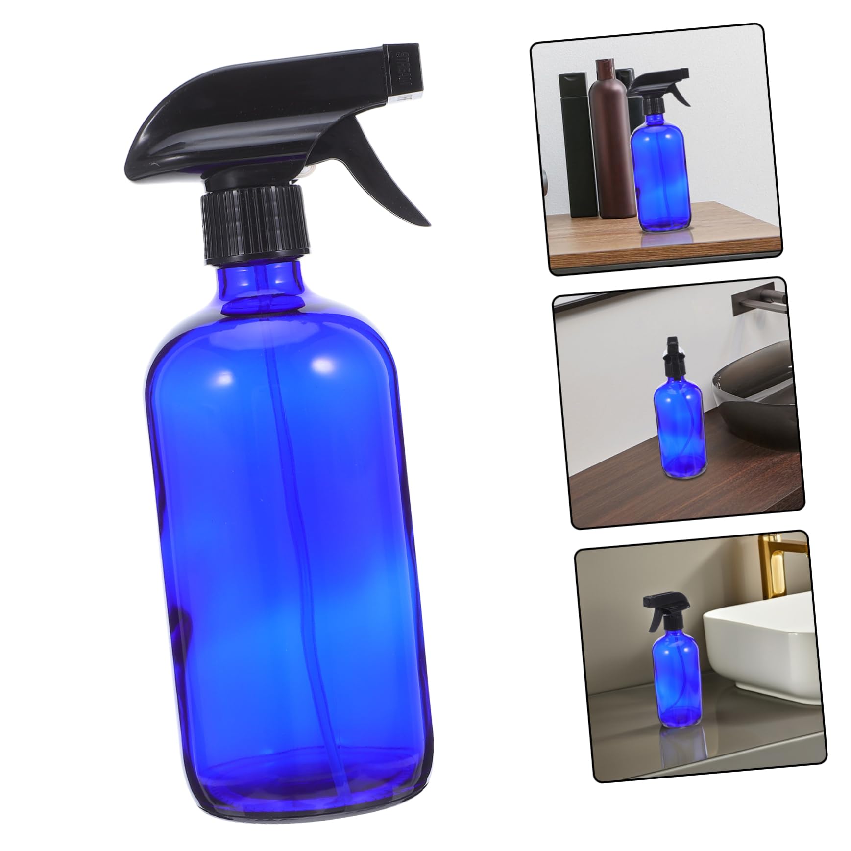 Bottiglia Spray in Vetro 500ml Pompa 2 Pezzi, Contenitore per Profumo e Cosmetici, Leggero e Riutilizzabile, per Viaggi Donne