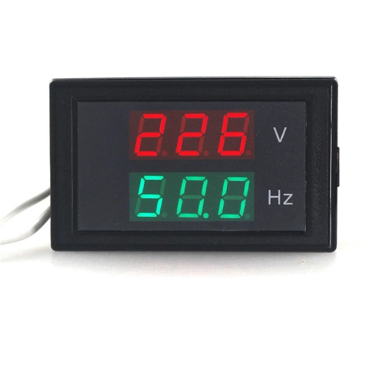 1pc AC 80-300.0V 45-65HZ 2 in 1 Digital Voltage Meter Frequency Counter Voltmeter Hertz/HZ Meter Red Led Display 50HZ 60HZ
