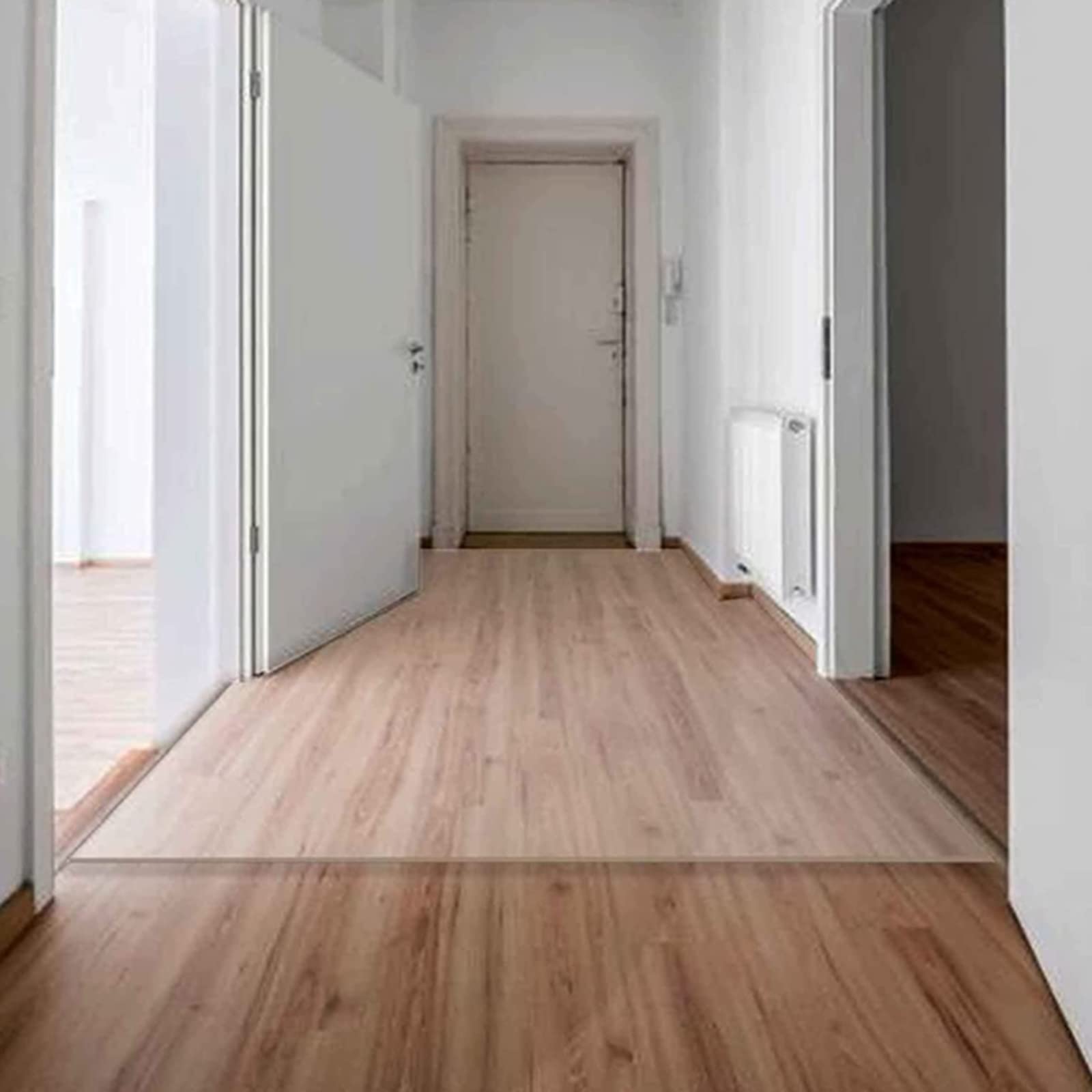 Protector de suelo de vinilo transparente para suelos de madera dura y azulejos, tamaño personalizable para pasillos, puertas, arañazos e impermeable, protección antideslizante