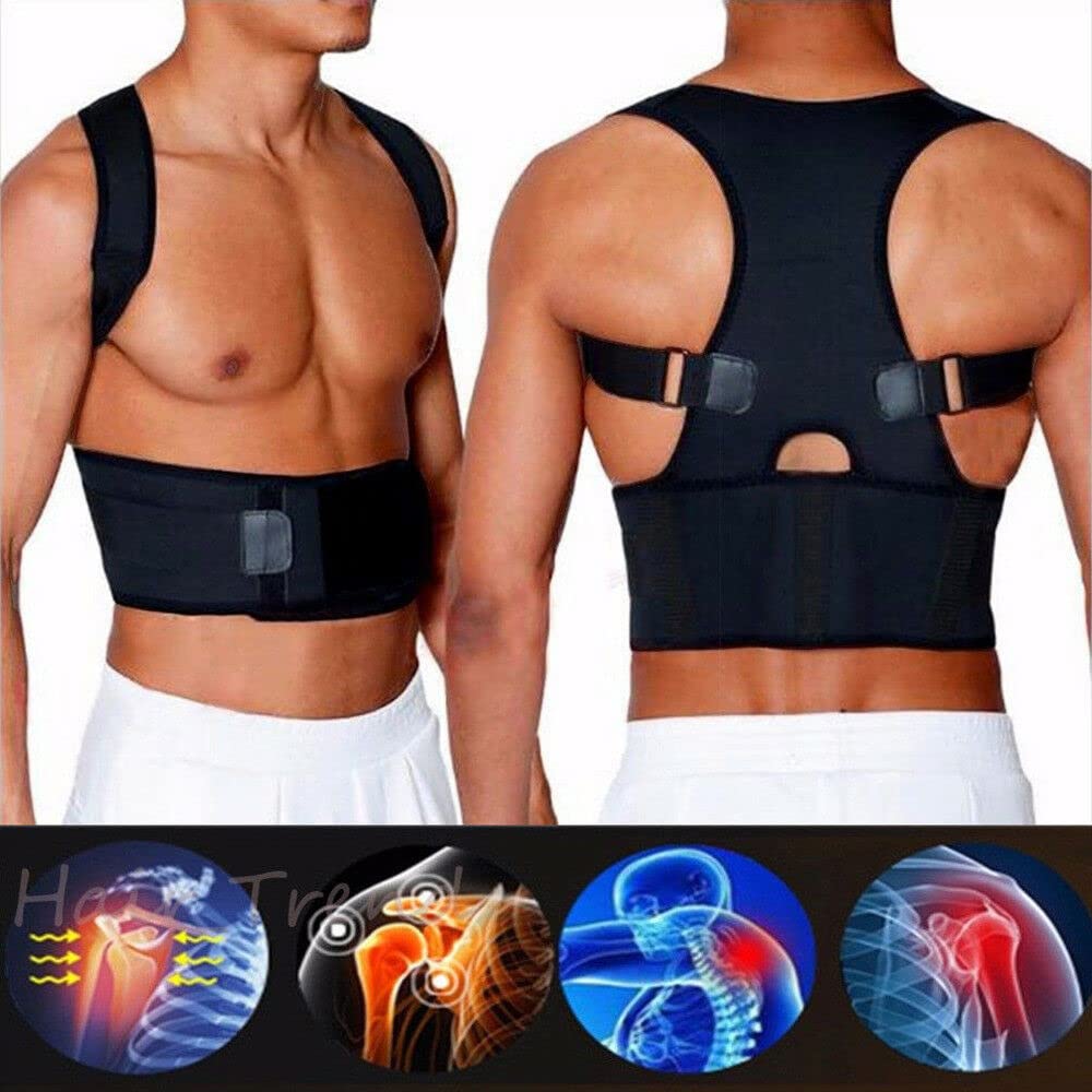 Correttore posturale regolabile per la schiena Supporto per la schiena Cintura lombare per uomo Piastra per colonna vertebrale Correzione gobba Corsetto per donna