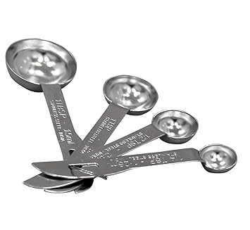Dynore Stainless Steel Delux- Set of 4 Measuring Spoons