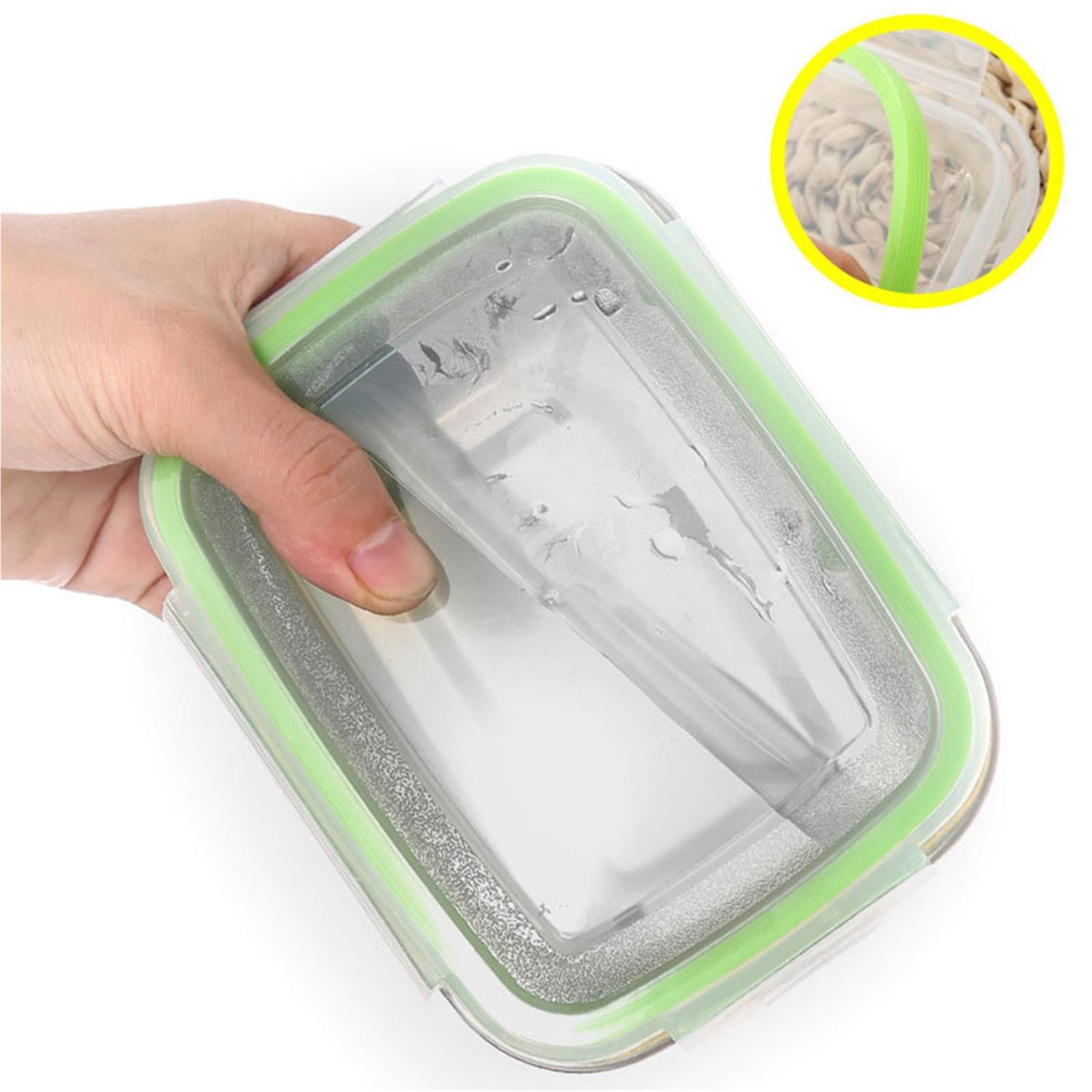 Recipientes para alimentos de acero inoxidable Fiambrera de acero inoxidable con aislamiento térmico y sellado for el hogar la oficina, 350 ml(16.5x12x6cm)
