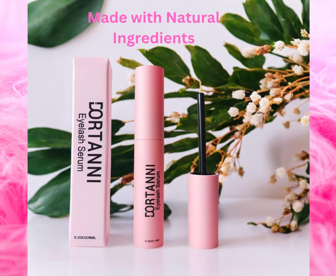 Dortanni Eyelash Serum- Achieve Longer, Thicker, and Fuller Lashes Naturally. Cruelty-free,Vegan, and enriched with enhancing, conditioning, volumizing ingredients