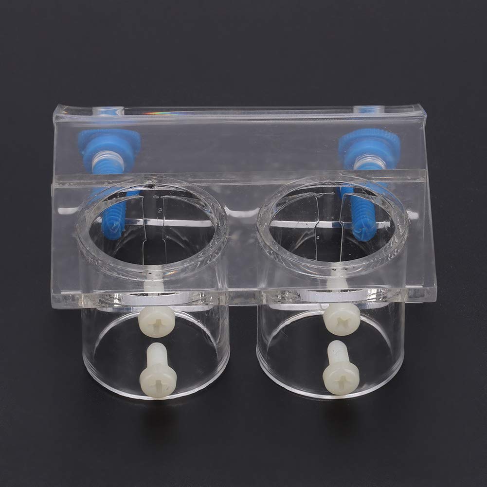 Acrylic Aquarium Pipe, Clamp/Holder Clamp Holder to Fix Inflow Transparent Water Tube Soft Fixture for Air Pump Accessories Outflow Fish Aquarium (Double Hole)