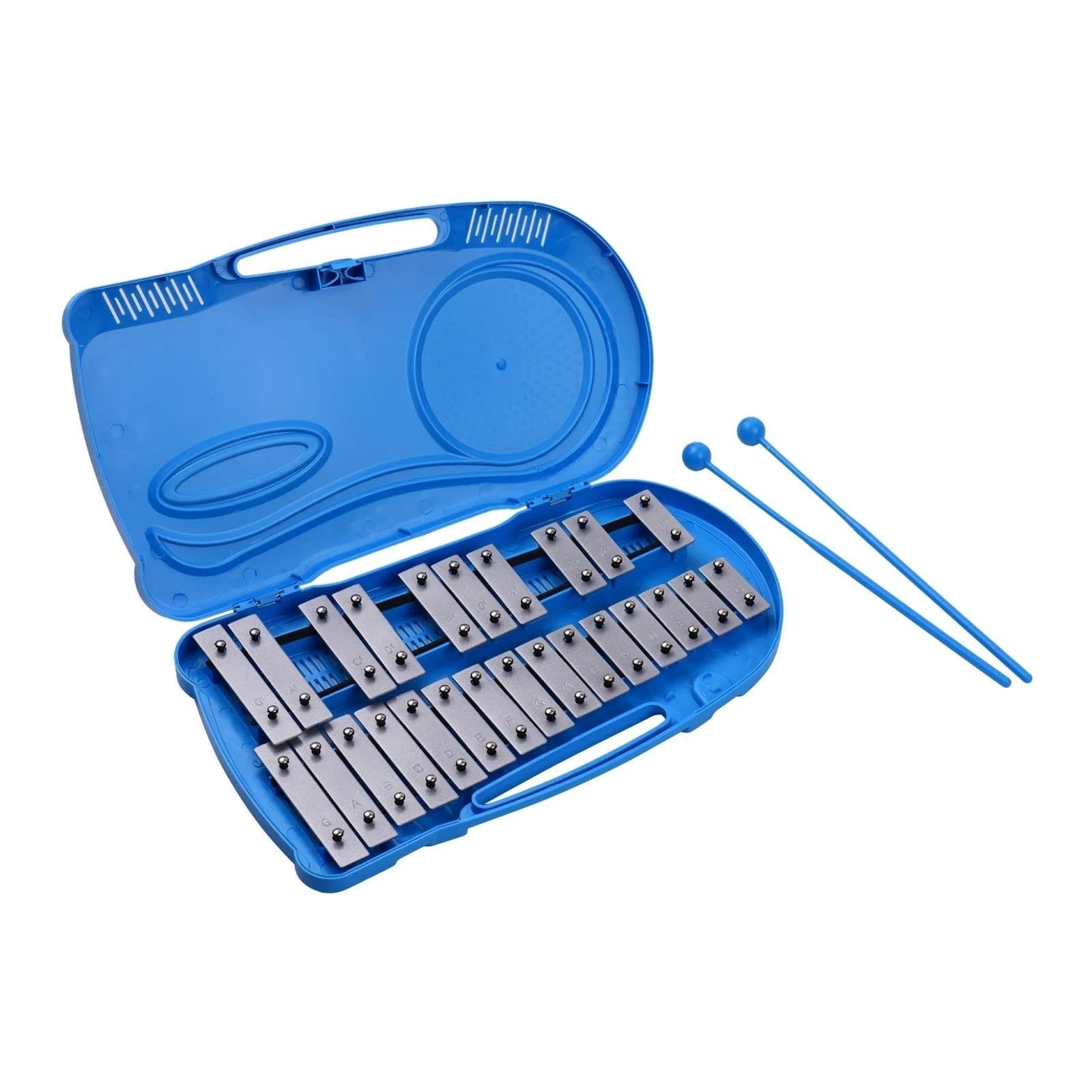 Xilofono Professionale Strumento A Percussione Xilofono Glockenspiel Da 25 Note Con Custodia In Plastica 2 Bacchette