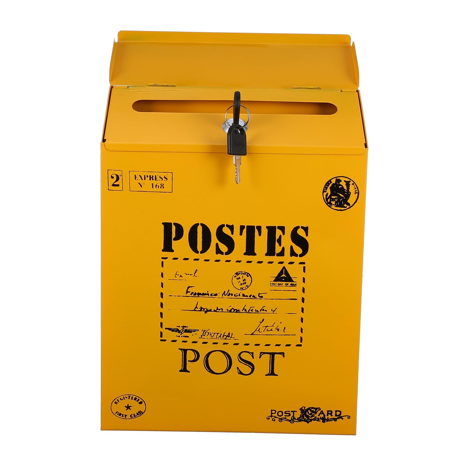 Boîte aux lettres vintage style américain verrouillable boîte à suggestions fer