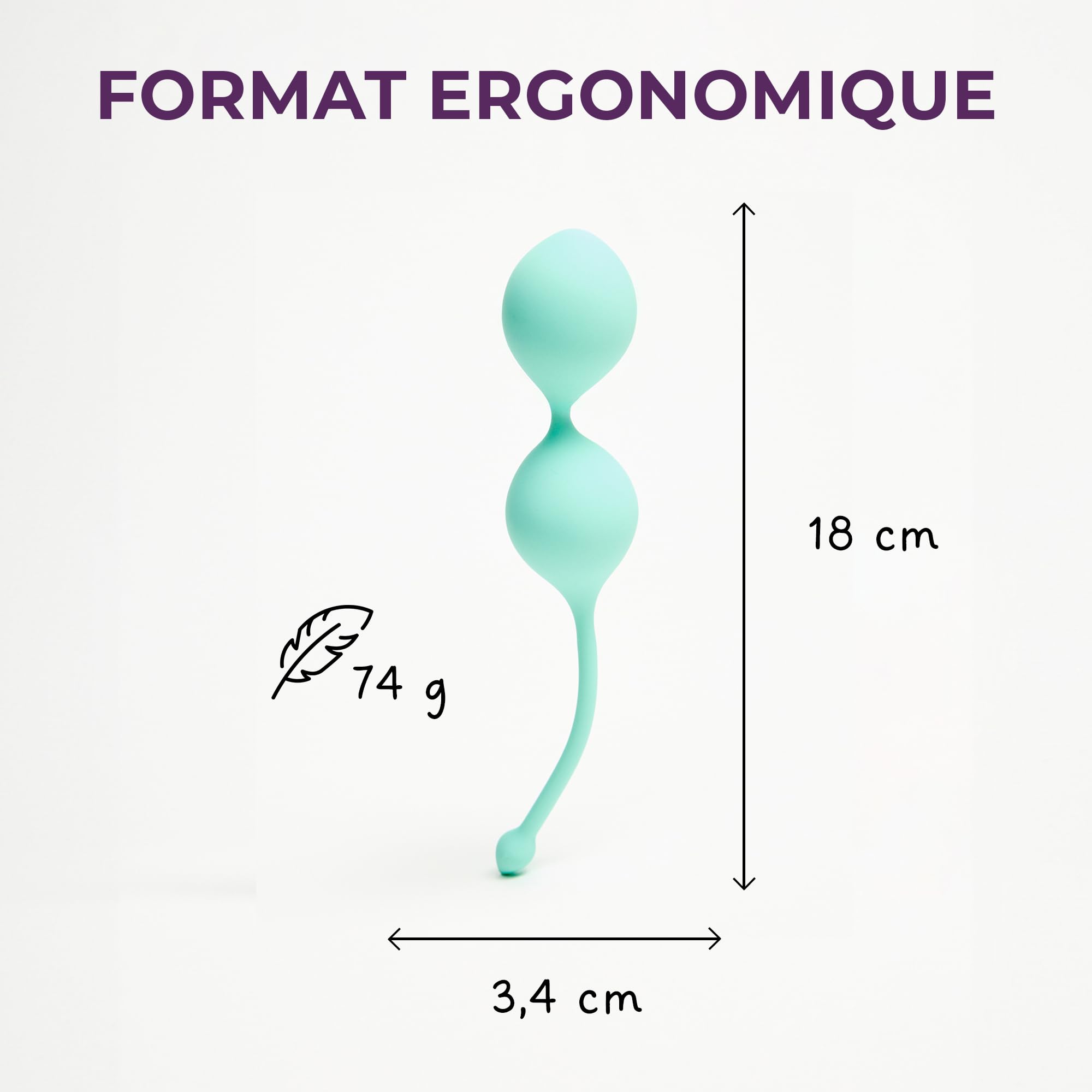 Boules de Kegel Silicone Médical | Rééducation Périnée | Post-Accouchement Incontinence Femme | Love and Care | Renforcement Périnée Femme
