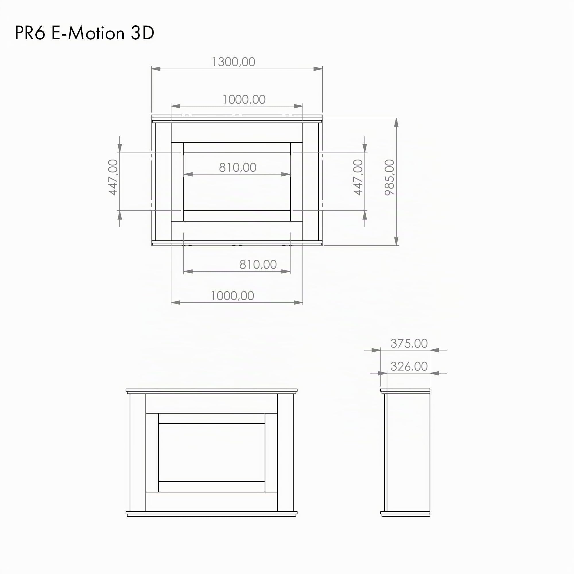 GLOW FIRE Caminetto PR6 con realistico fuoco LED E-Motion 3D - Caminetto elettrico da terra con riscaldamento, fuoco da camino, timer, max. 1500 W, 130x98,5x37,5 cm, Bianco (Quercia)