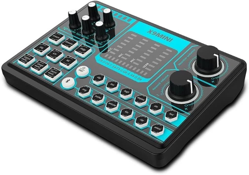 External Mobile Phone Sound Card Repair Tone Mixer X9 MINI Computer Recording