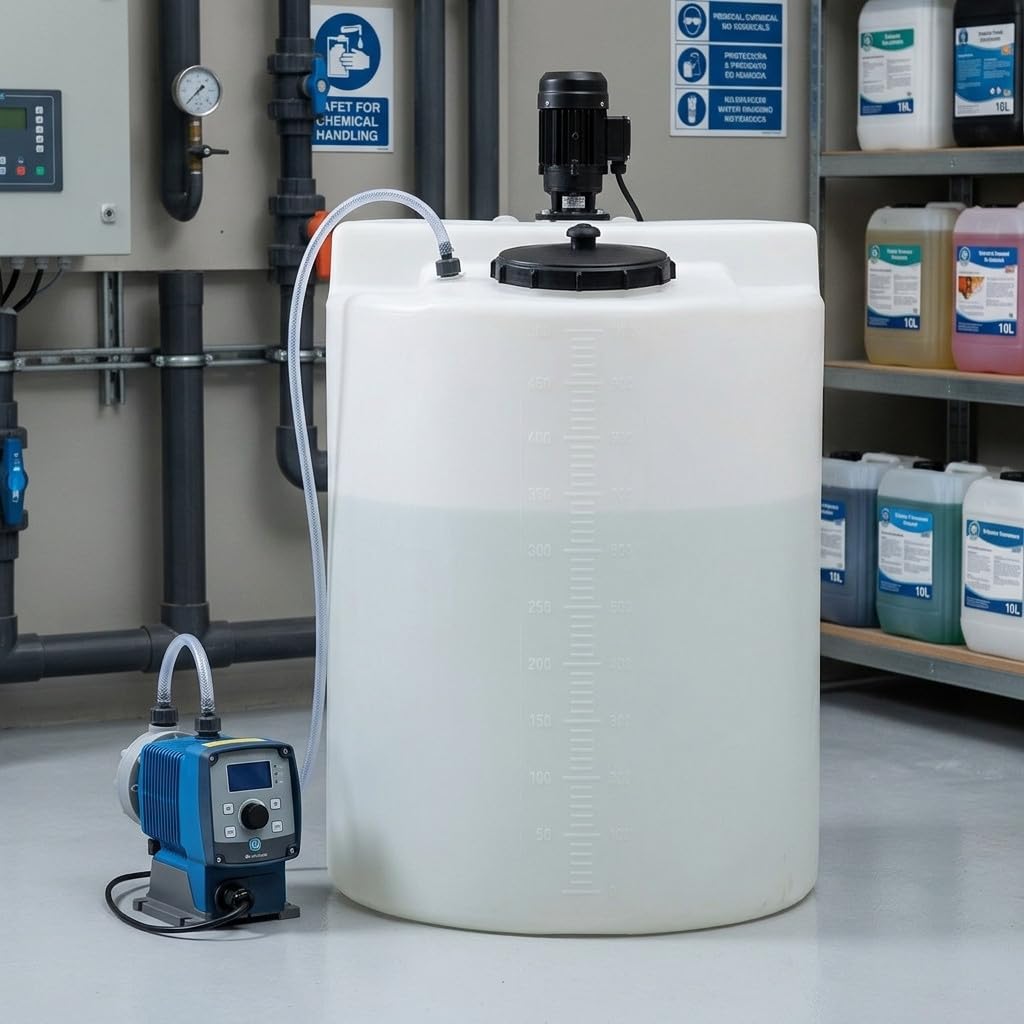 Suinga Deposito de Polietileno Cilindrico para Dosificacion 100 L | Diametro 480 mm y Altura 658 mm | Alta Resistencia para Almacenamiento Seguro de Liquidos | Diseño Duradero