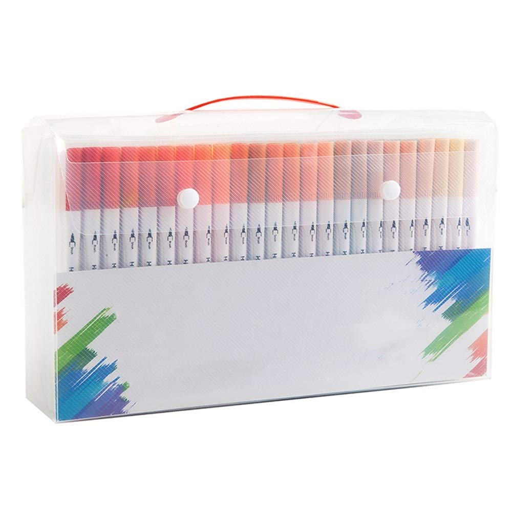 Amazon.co.jp: 水彩ペンセット 120色のダブルヘッドマーカーソフト