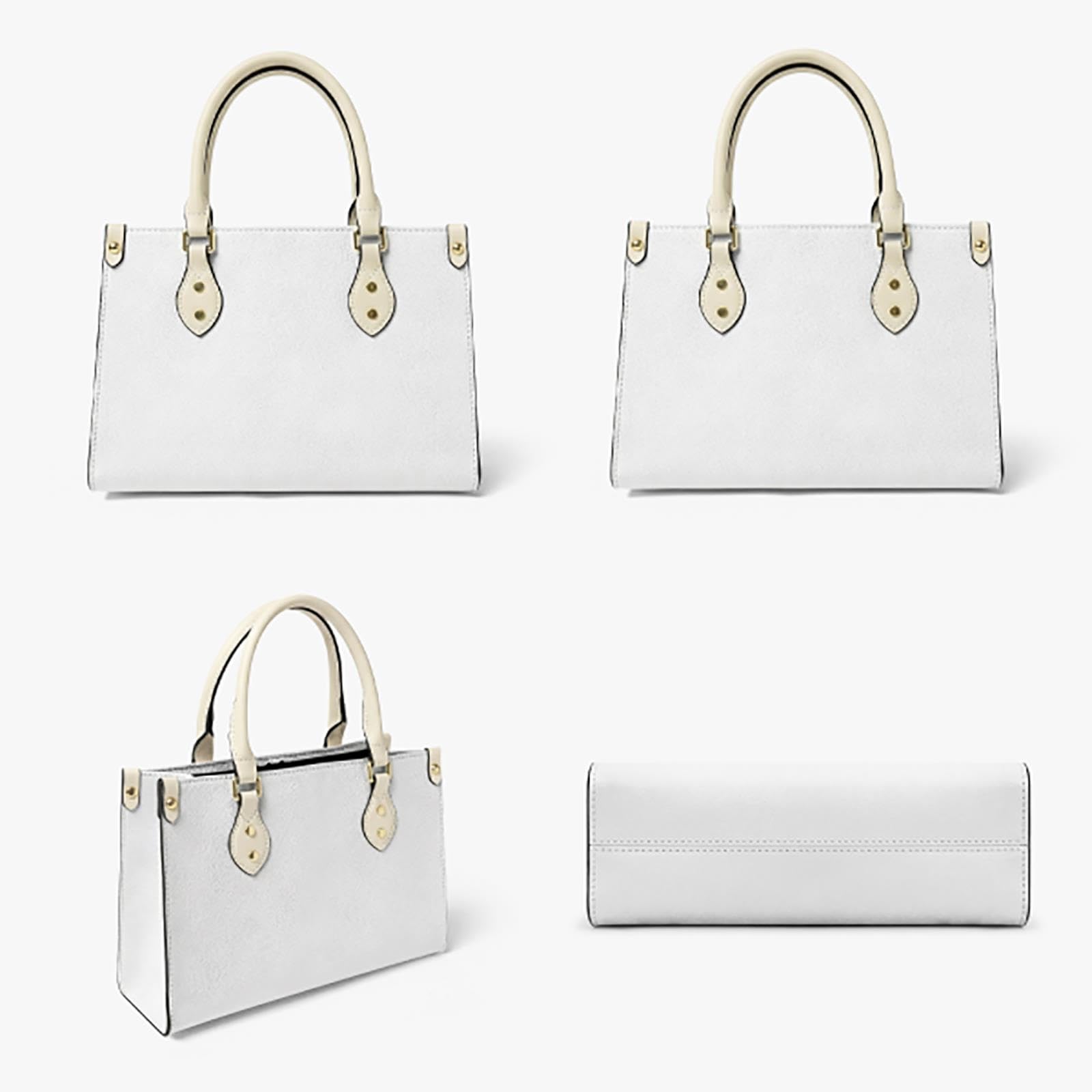 Bolso tote de cuero personalizable para mujer con correa hombro desmontable
