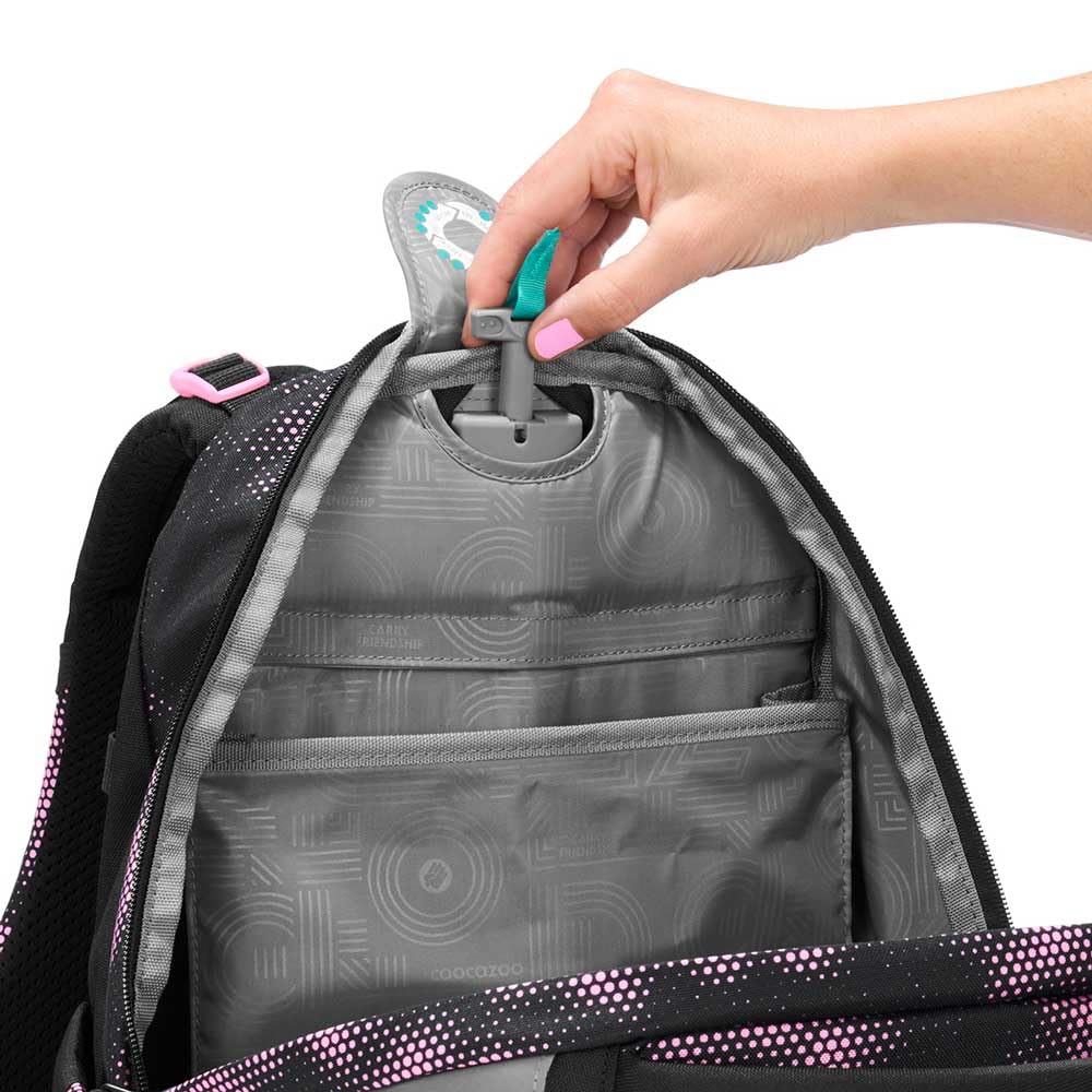 coocazoo MATE Schulranzen-Set 3tlg für Mädchen und Jungen ab der 4. Klasse mit Rucksack. Schlamperetui und Sportbeutel (Pink Illusion V2)