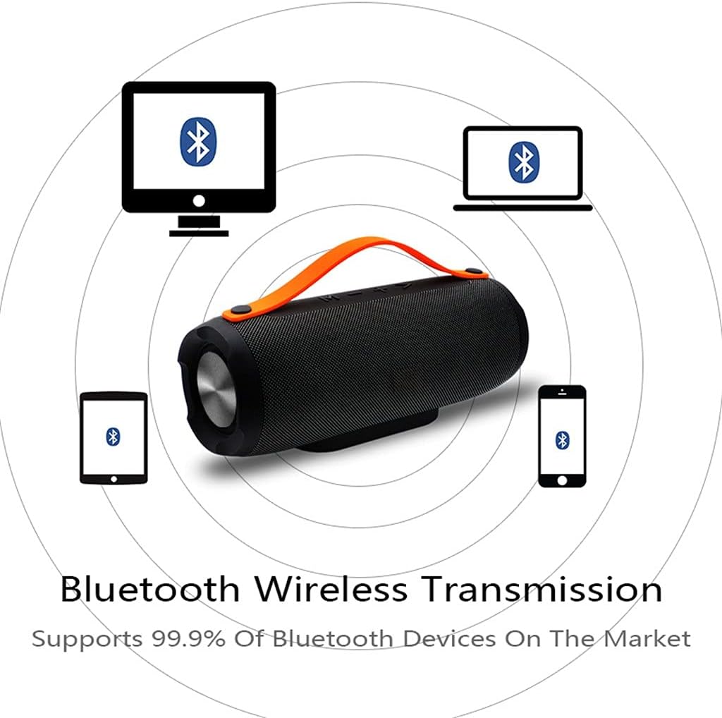 sound bars outdoor portable column wireless bluetooth speaker radio music stereo subwoofer waterproof color black