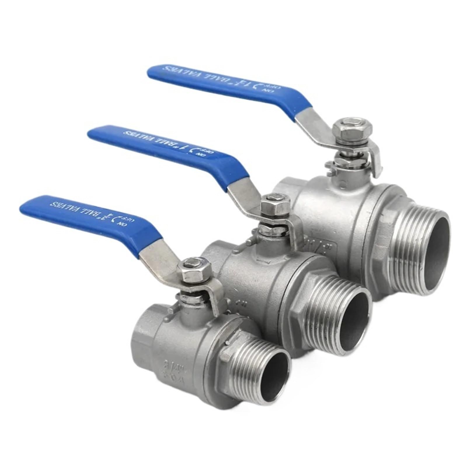 Robinet à boisseau sphérique 2 pièces en acier inoxydable SS304 avec filetage mâle femelle BSP