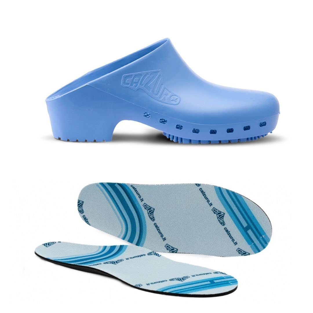 Zuecos sanitarios calzado Classic S sin agujeros con plantilla profesional CE