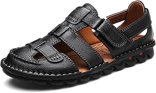 Mens Summer Sports Sandals Athletic Leather Outdoor Plus Size Trail Beach Shoes Casual Fisherman Sneaker Sandal for men size 11 12 13
