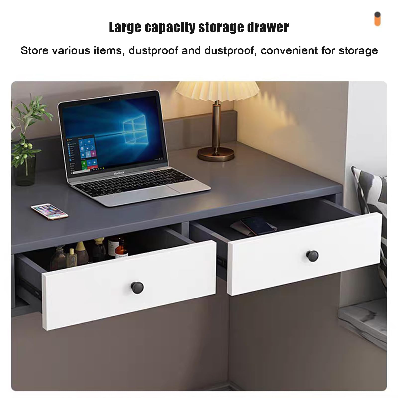 Witte hoek drijvend bureau met laden 31.5 47.2 Wandgemonteerde make-up ijdelheid ruimtebesparende opbergkast moderne kaptafel nachtkastje voor slaapkamer kamer decor (rechts, 31,5 inch Witte hoek drijvend bureau met laden 31.5 47.2 Wandgemonteerde make-up ijdelheid ruimtebesparende opbergkast moderne kaptafel nachtkastje voor slaapkamer kamer decor (rechts, 31,5 inch
