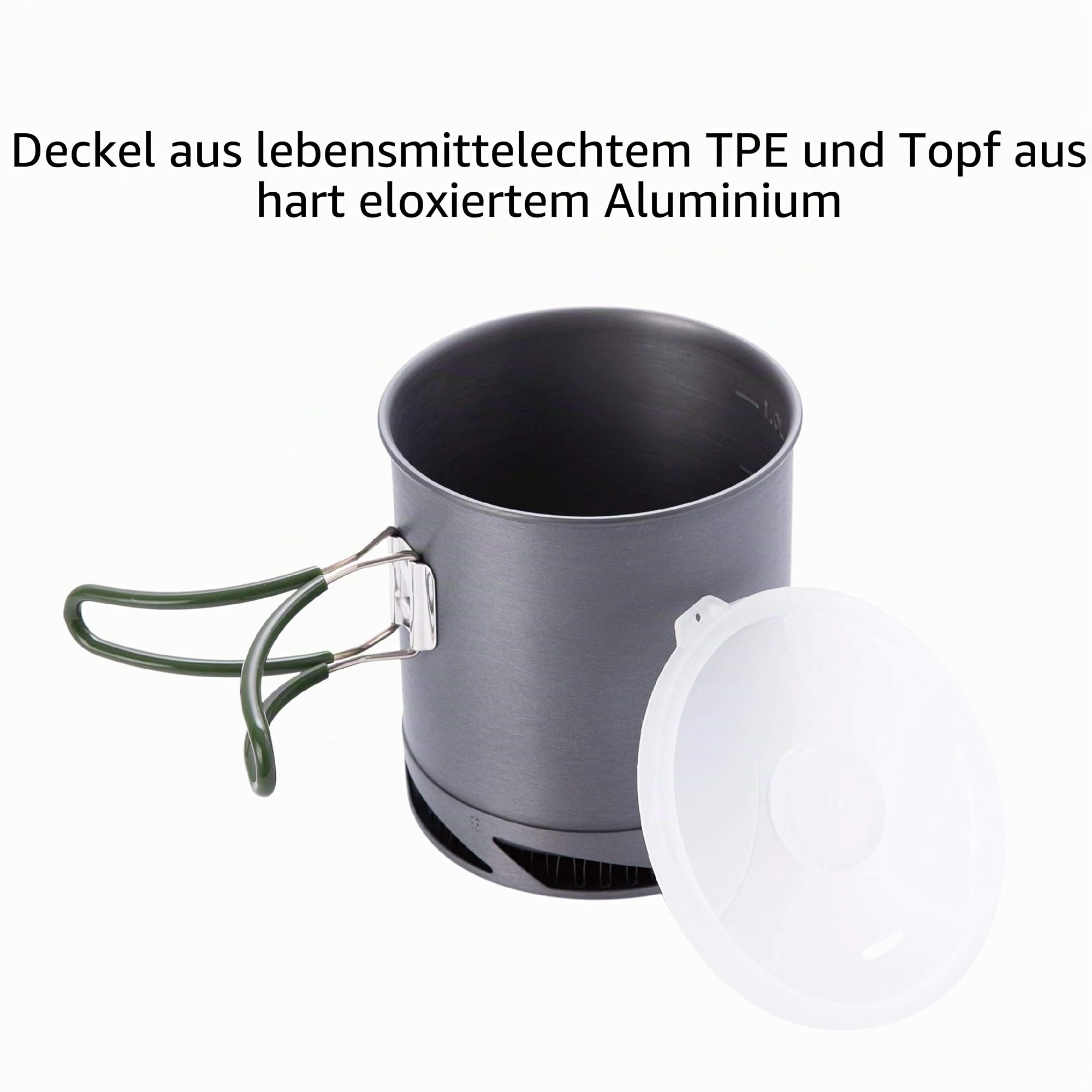 Fire-Maple Camping-Topf aus eloxiertem Aluminium, hart, mit Klappgriff, für Picknick, Wandern, mit Wärmetauscher, Kochgeschirr, Camping