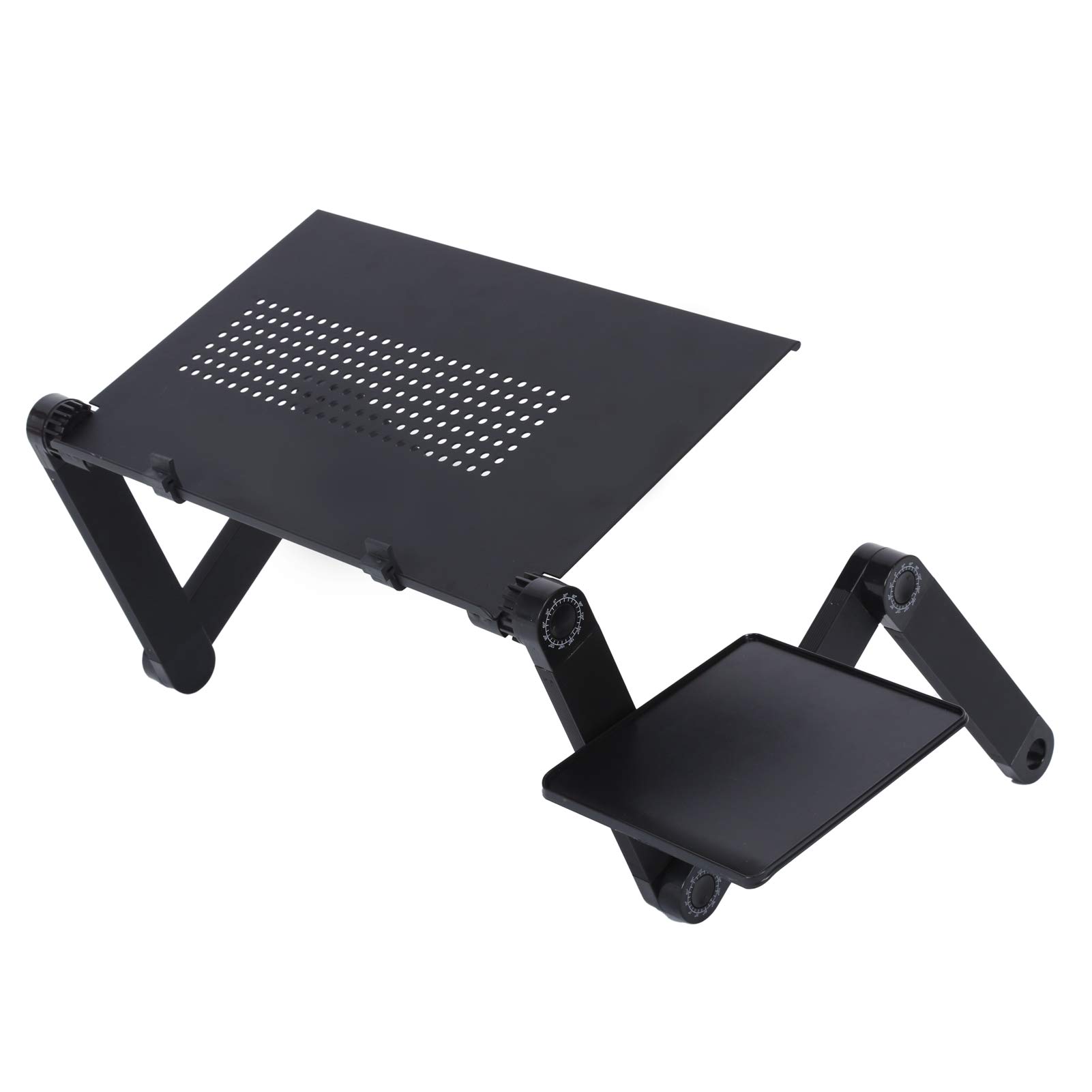 Domary Supporto per Laptop Pieghevole con Ripiano per Mouse Regolabile Uso in Ufficio Domestico - Lega di Alluminio Resistente 42x26 Cm