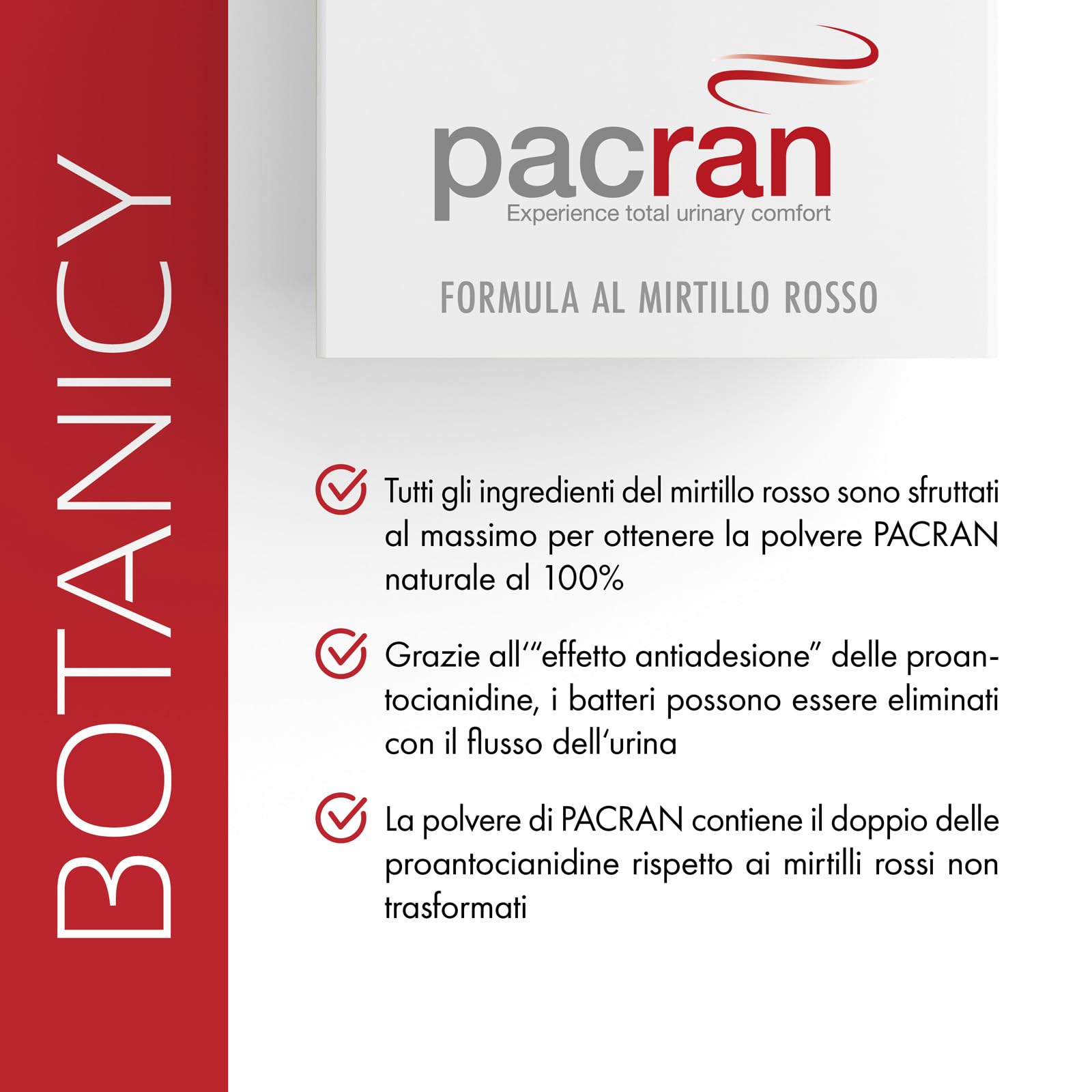 Botanicy MIRTILLO ROSSO + D-MANNOSIO - 60 compresse - supporta vescica & vie urinarie - pacran® polvere di mirtillo rosso, vitamina C e D3, estratto di semi di zucca & radice di tarassaco
