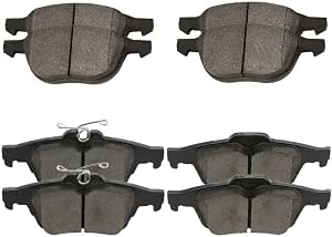 AutoShack 8-Piece Ceramic Brake Pad Set - Front & Rear Replacement For Kia Sorento & Hyundai Santa Fe Sport